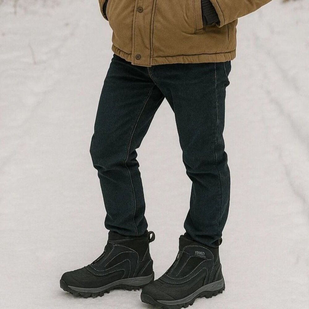 Khombu 8 Boots Men Mason Outdoor Waterproof Rugged Slip-on Winter Snow Shoes